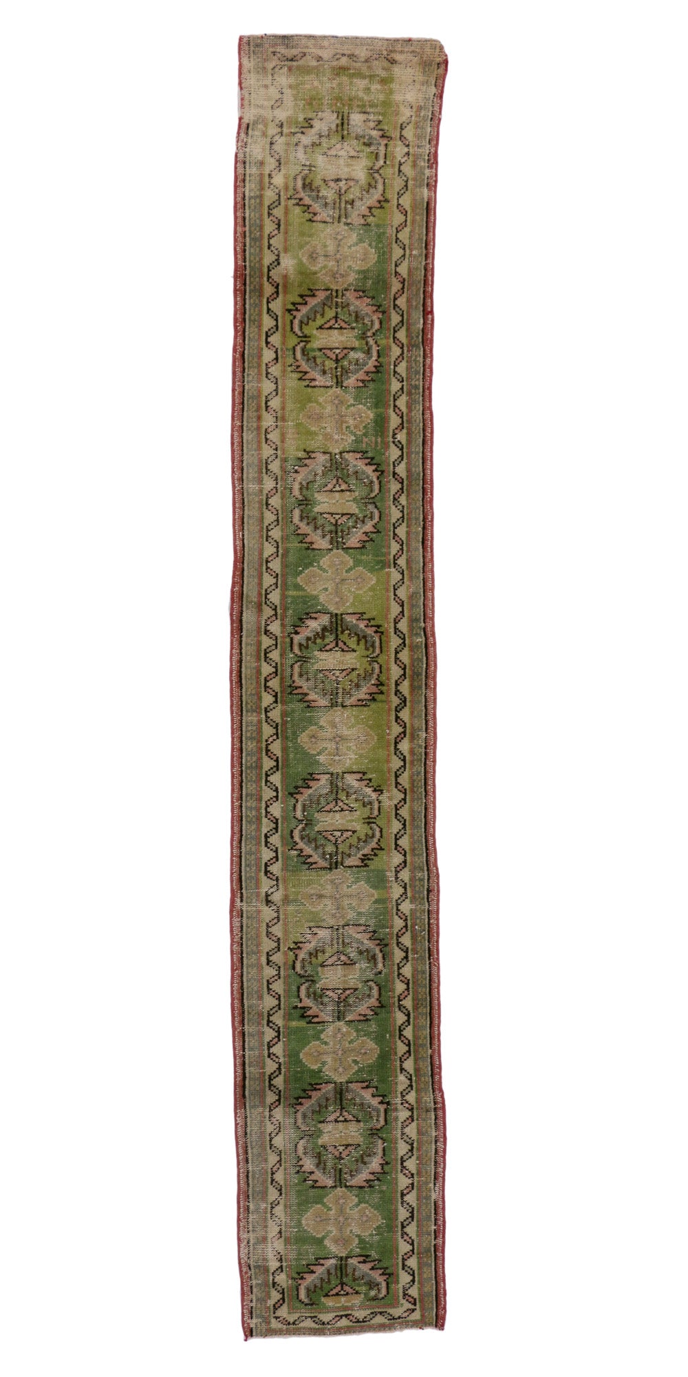 2 x 11 Vintage Green Turkish Oushak Rug 51713
