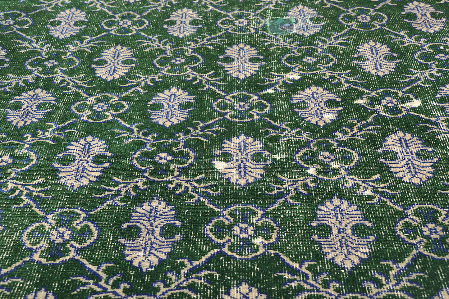 4 x 7 Vintage Green Turkish Sivas Rug 51945