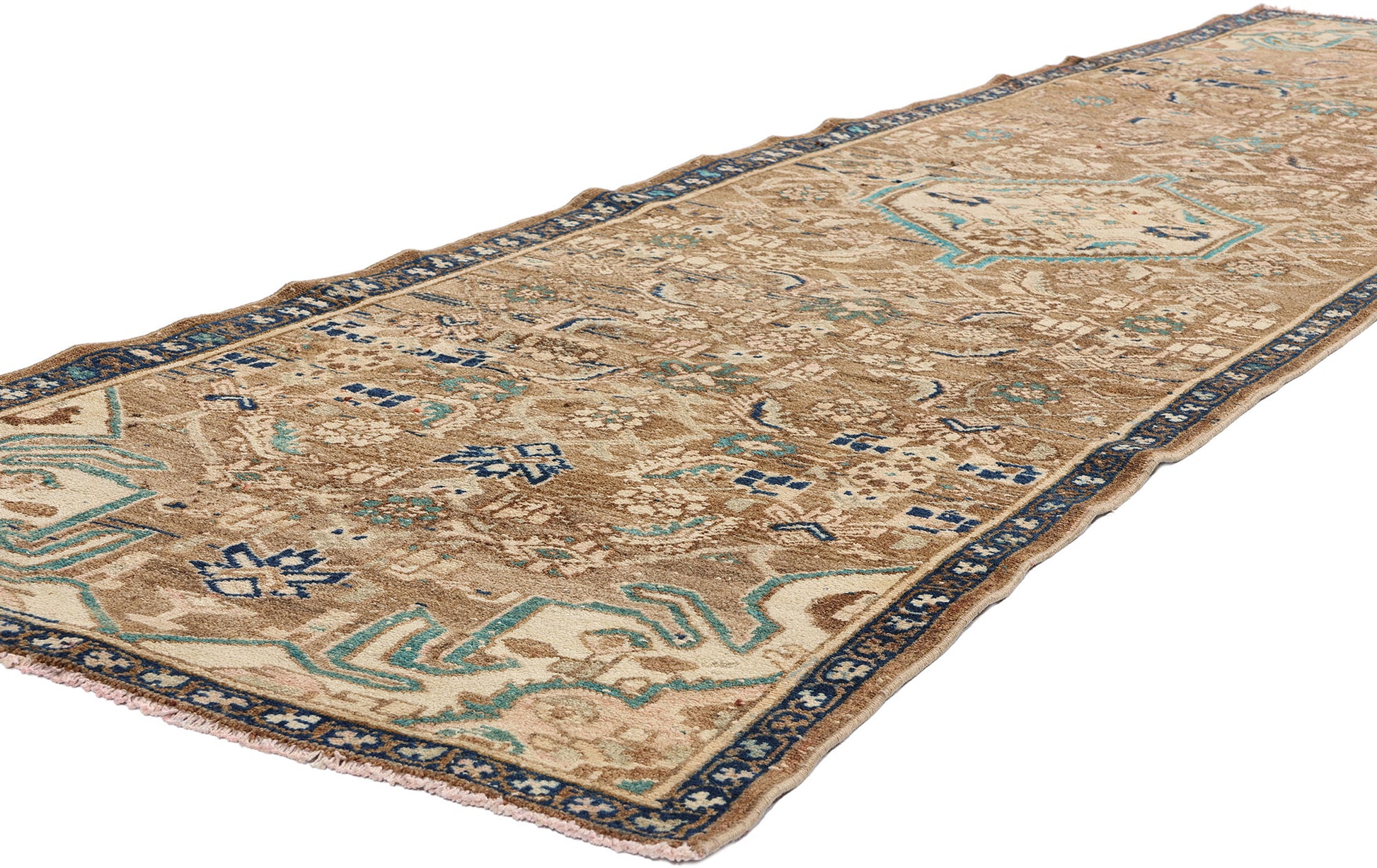 3 x 9 Vintage Persian Hamadan Rug 53940