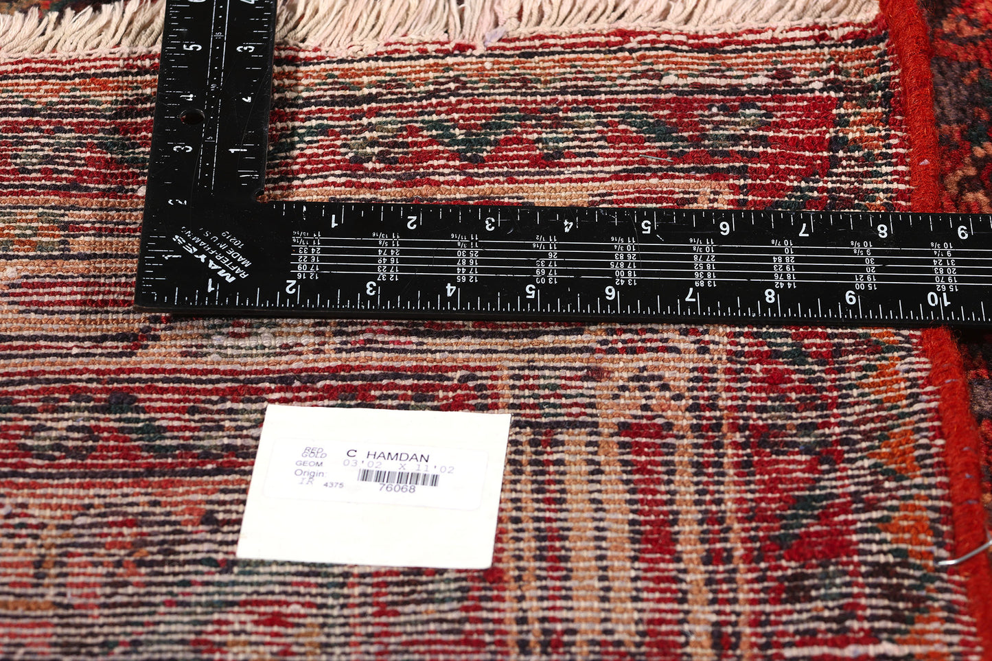 3 x 11 Vintage Persian Hamadan Rug 76068