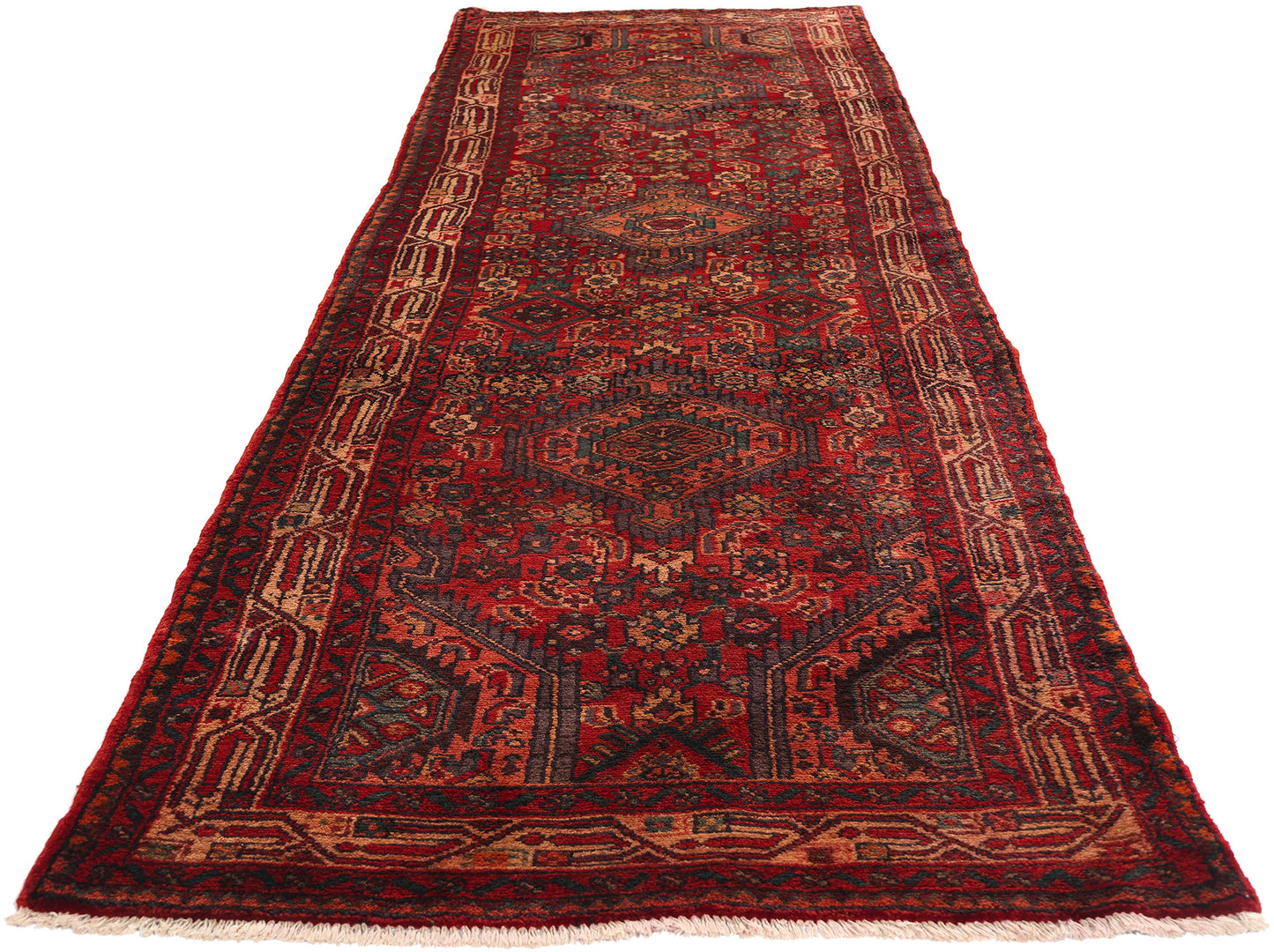 3 x 11 Vintage Persian Hamadan Rug 76068