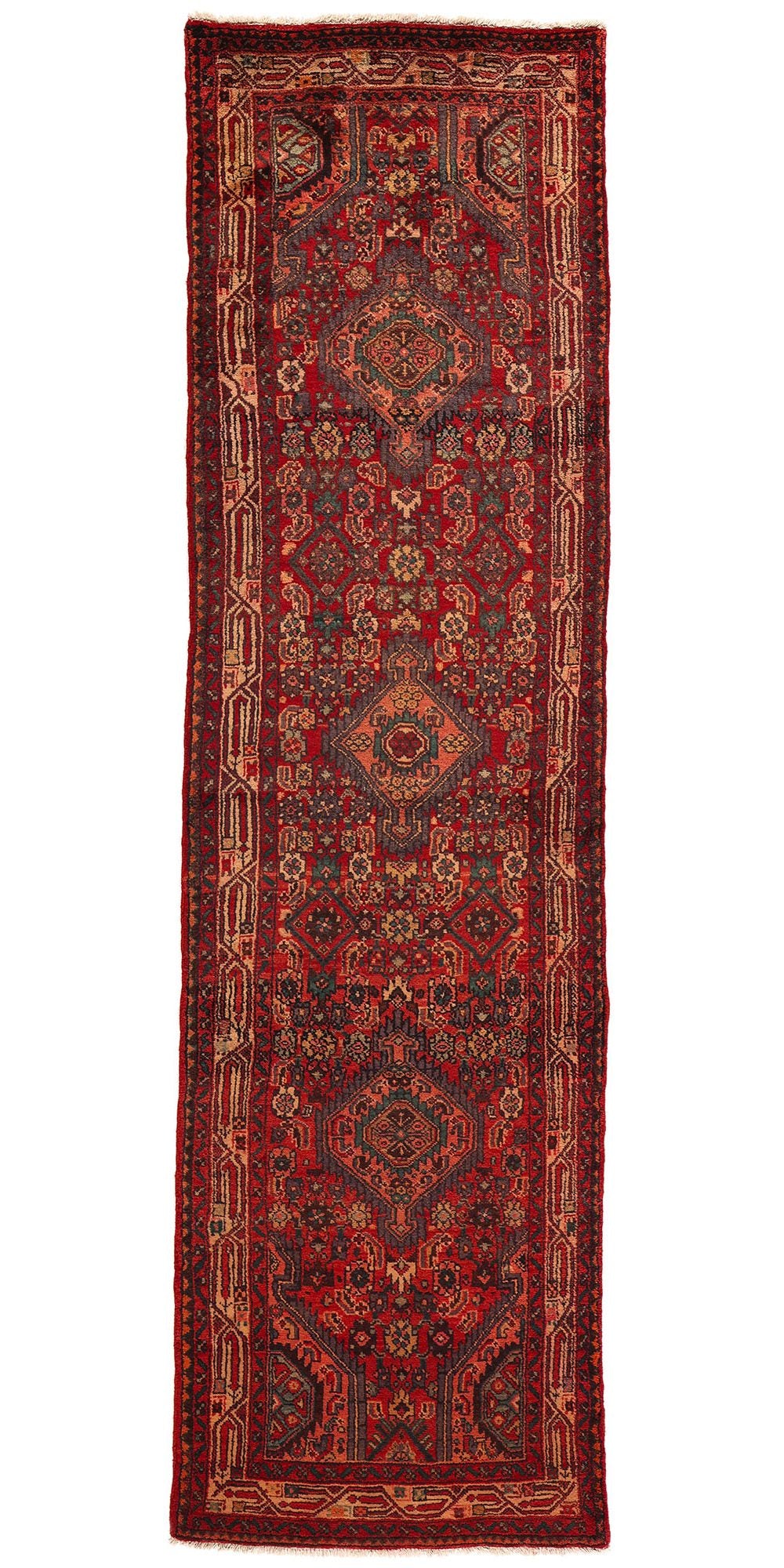 3 x 11 Vintage Persian Hamadan Rug 76068