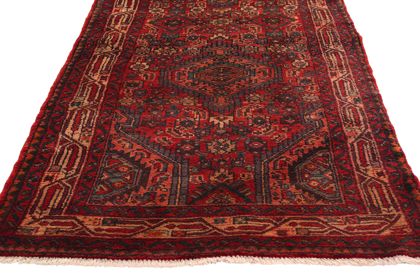 3 x 11 Vintage Persian Hamadan Rug 76068