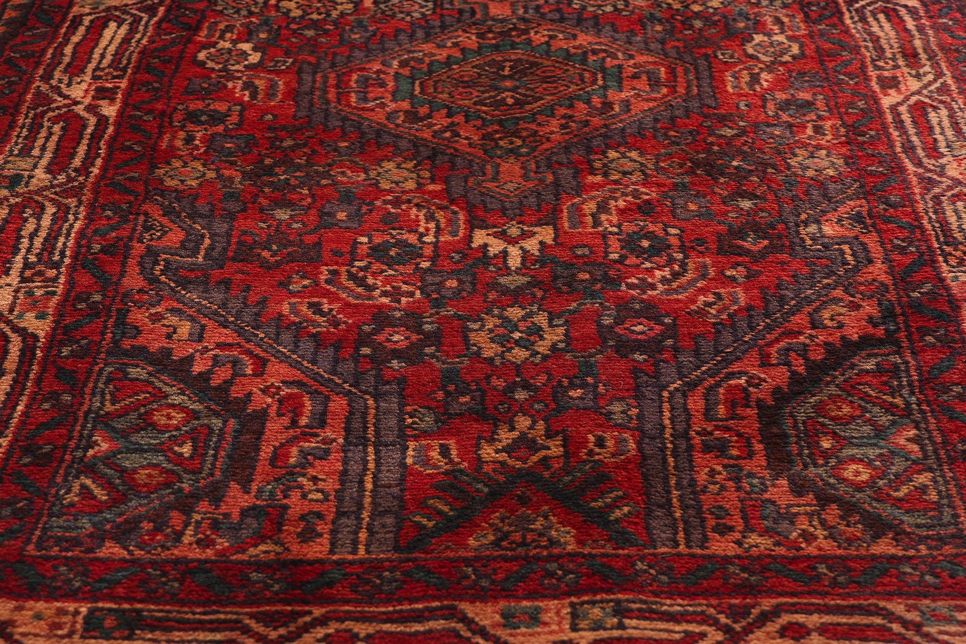 3 x 11 Vintage Persian Hamadan Rug 76068