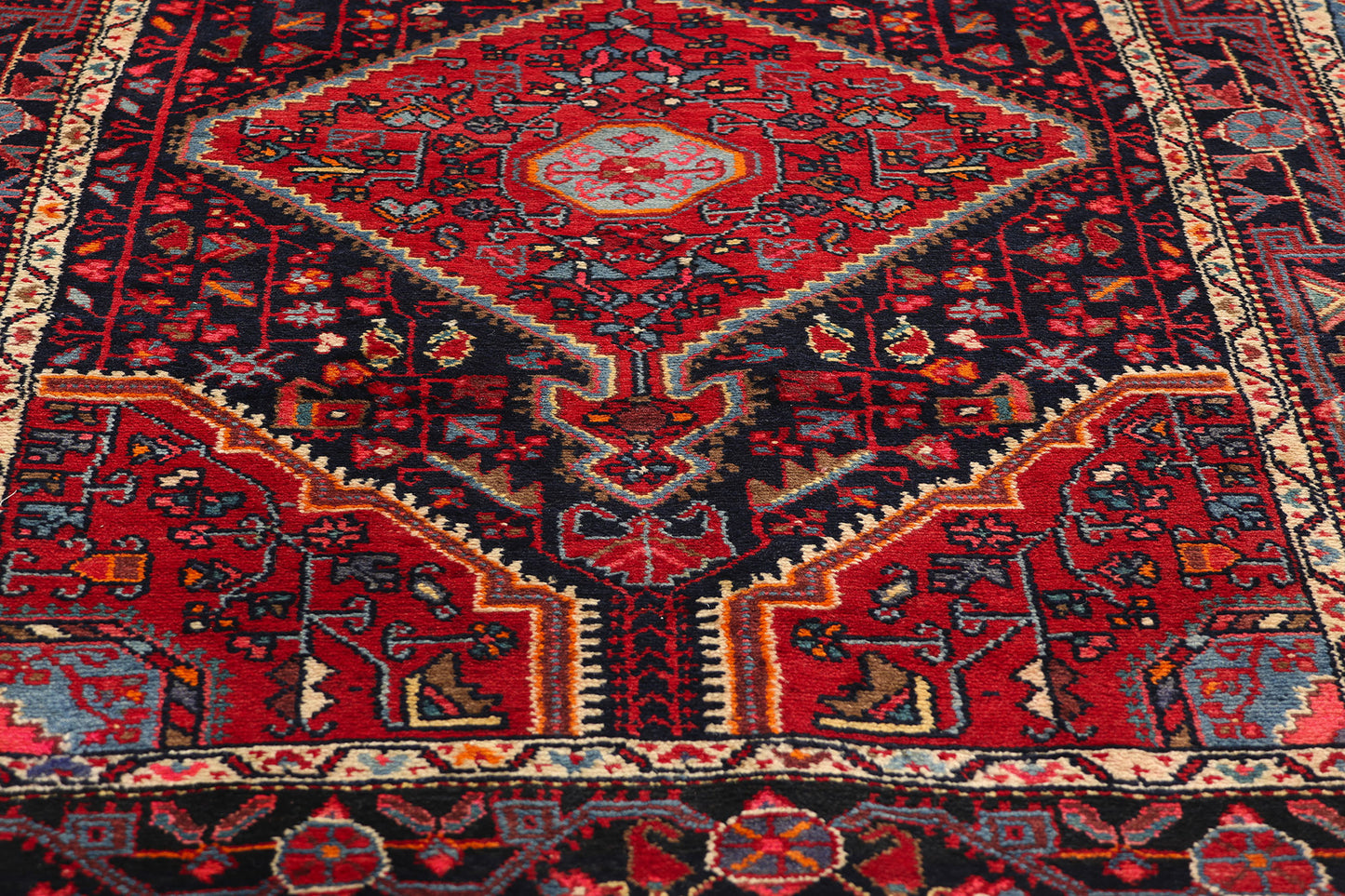 4 x 11 Vintage Persian Hamadan Rug 76051