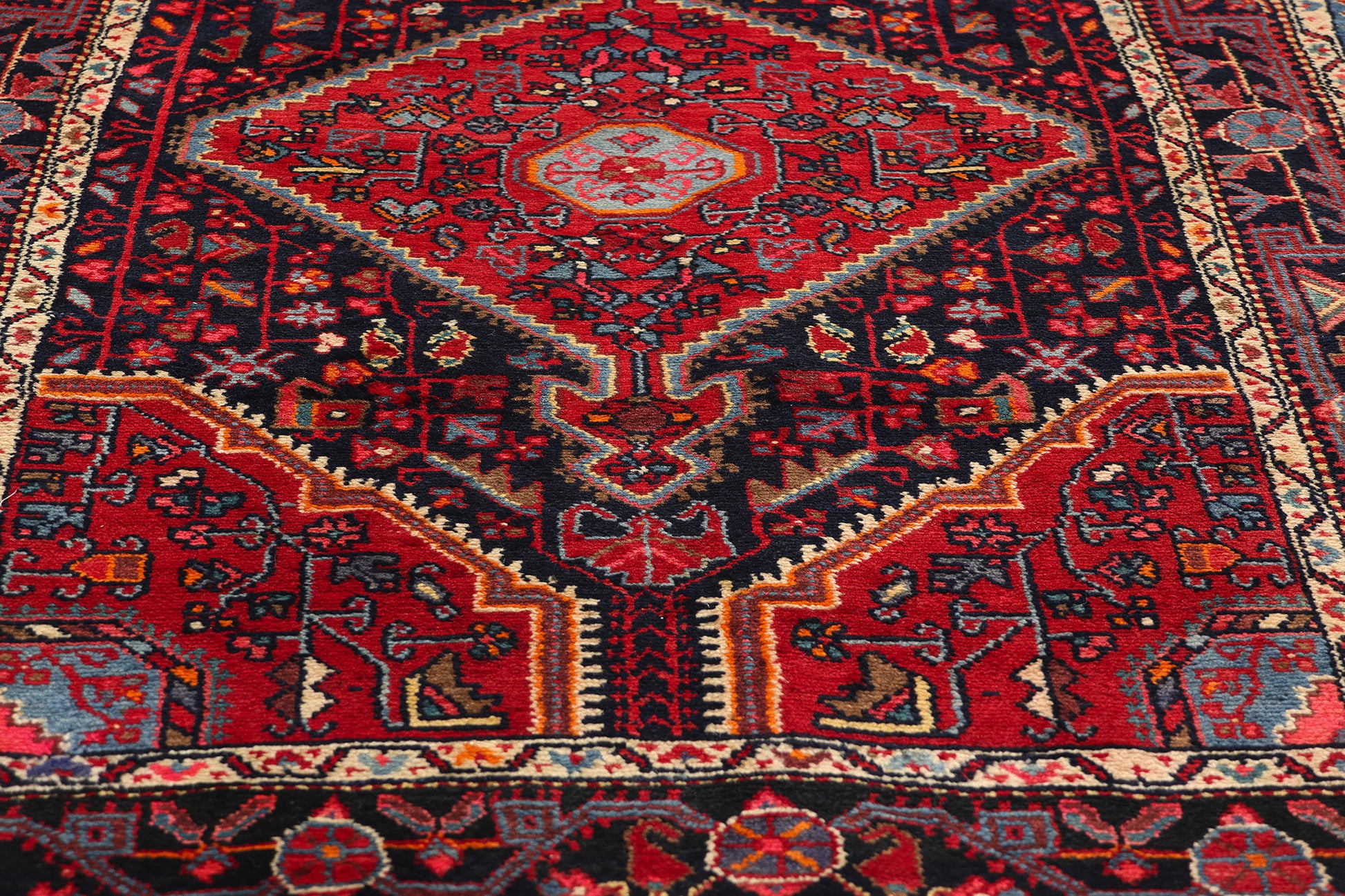 4 x 11 Vintage Persian Hamadan Rug 76051