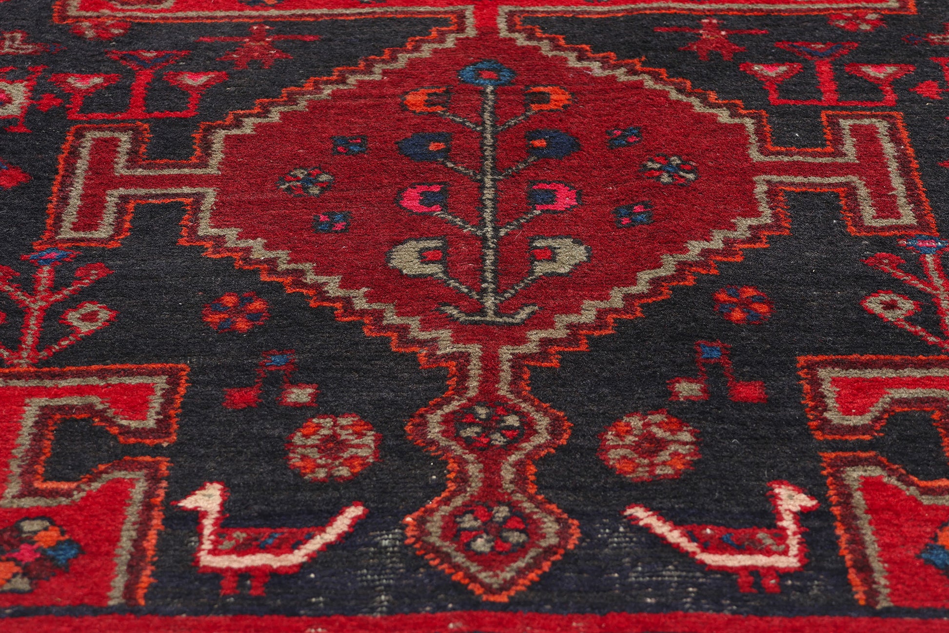 4 x 8 Vintage Persian Nahavand Hamadan Rug 78844