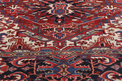 11 x 15 Vintage Persian Heriz Rug 78842