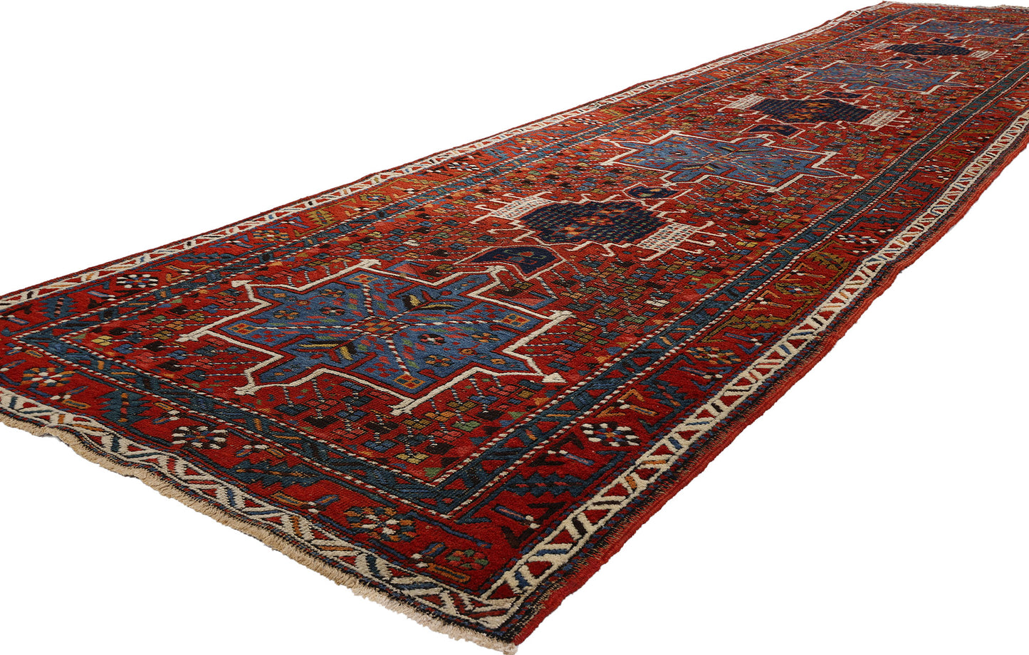 3 x 14 Vintage Persian Karaja Heriz Rug 53873