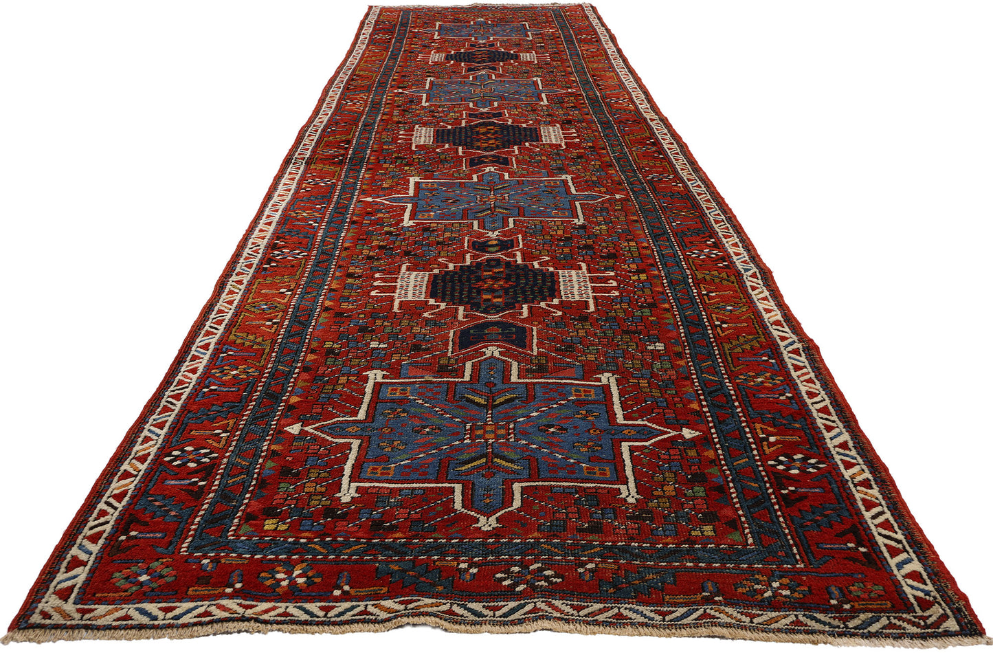 3 x 14 Vintage Persian Karaja Heriz Rug 53873