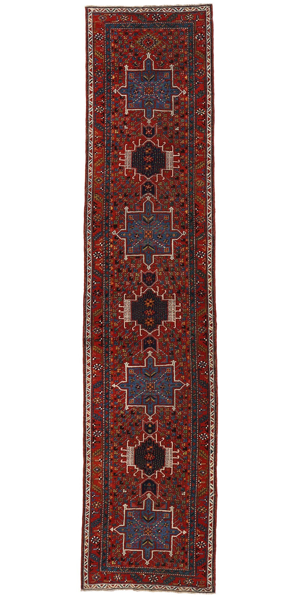 3 x 14 Vintage Persian Karaja Heriz Rug 53873
