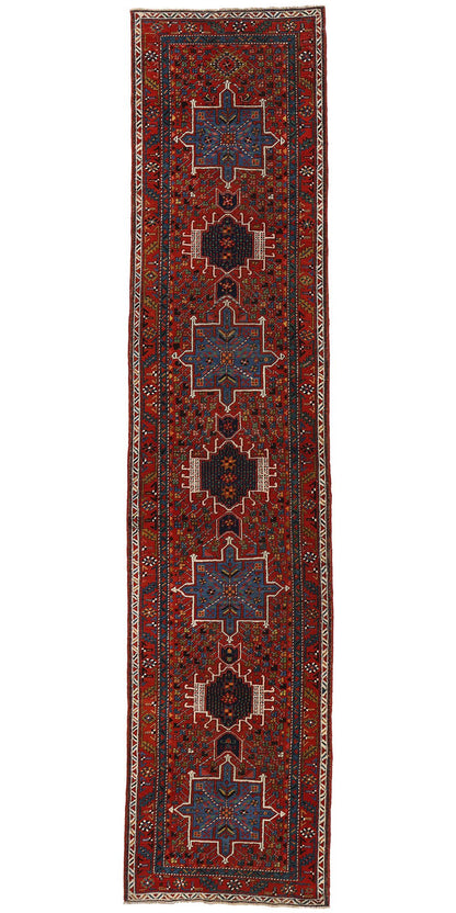 3 x 14 Vintage Persian Karaja Heriz Rug 53873