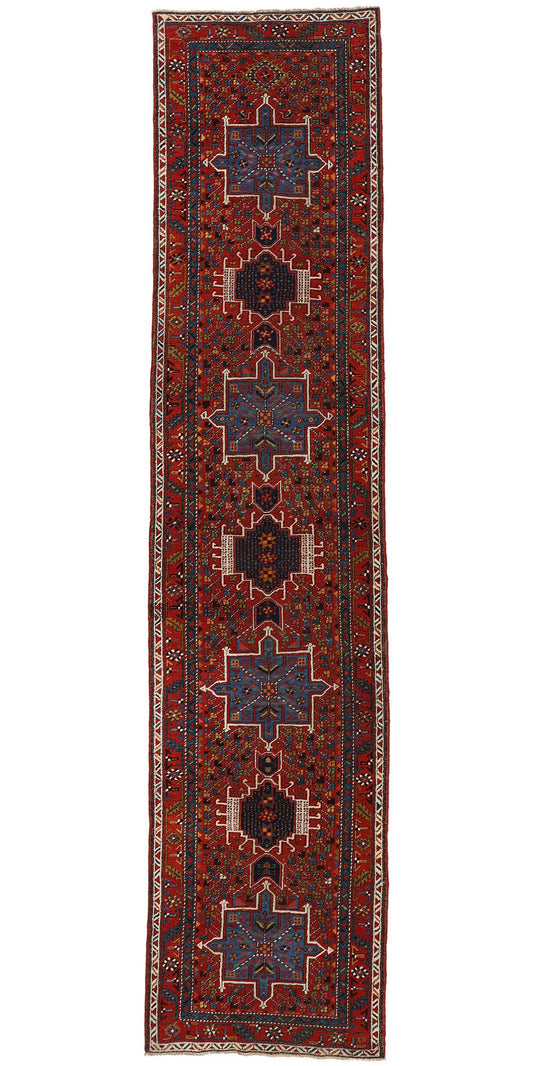3 x 14 Vintage Persian Karaja Heriz Rug 53873