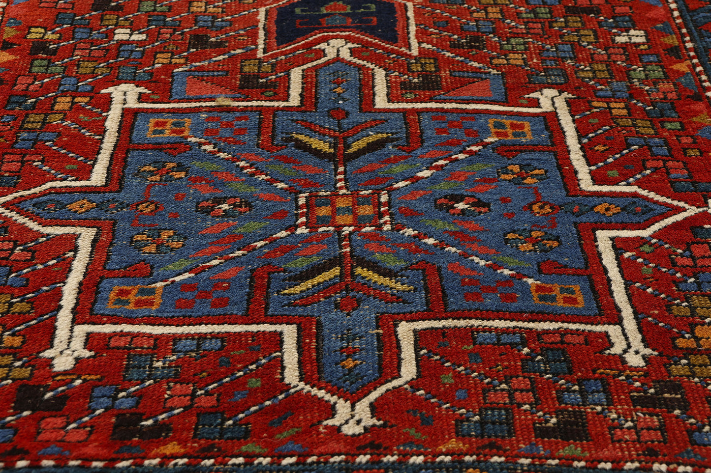 3 x 14 Vintage Persian Karaja Heriz Rug 53873