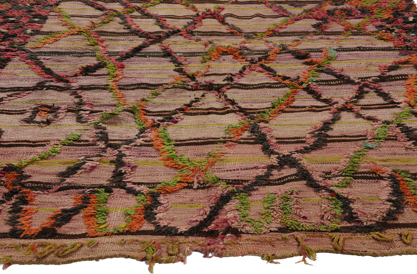 5 x 7 Vintage High-Low Taznakht Moroccan Rug 21837