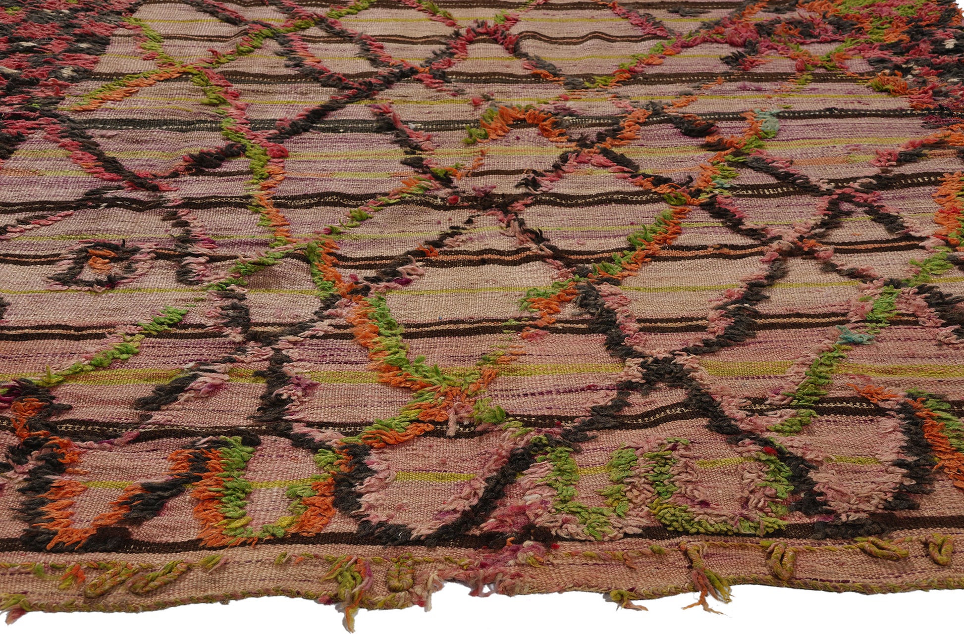 5 x 7 Vintage High-Low Taznakht Moroccan Rug 21837