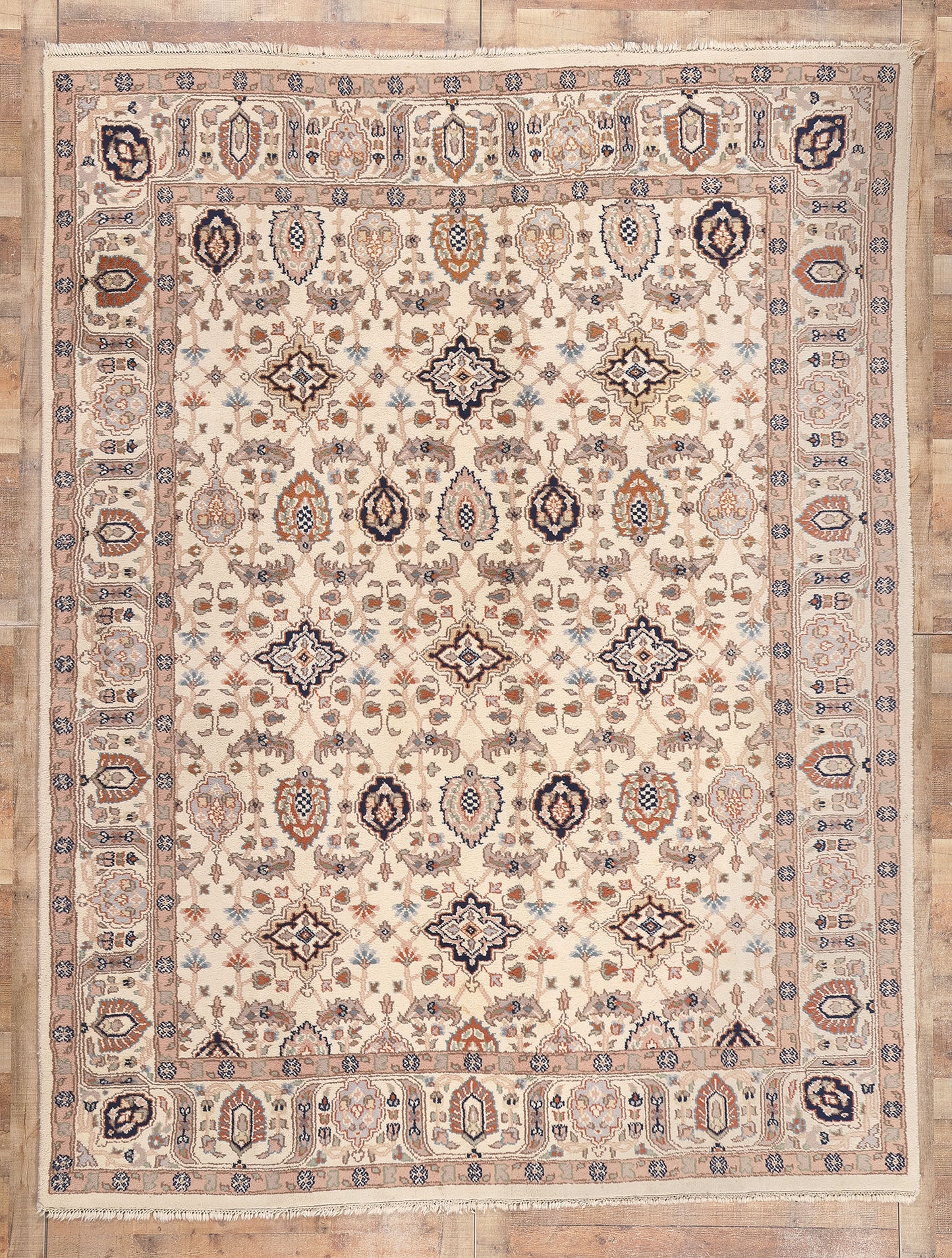 8 x 11 Vintage Indian Tabriz Rug 77340