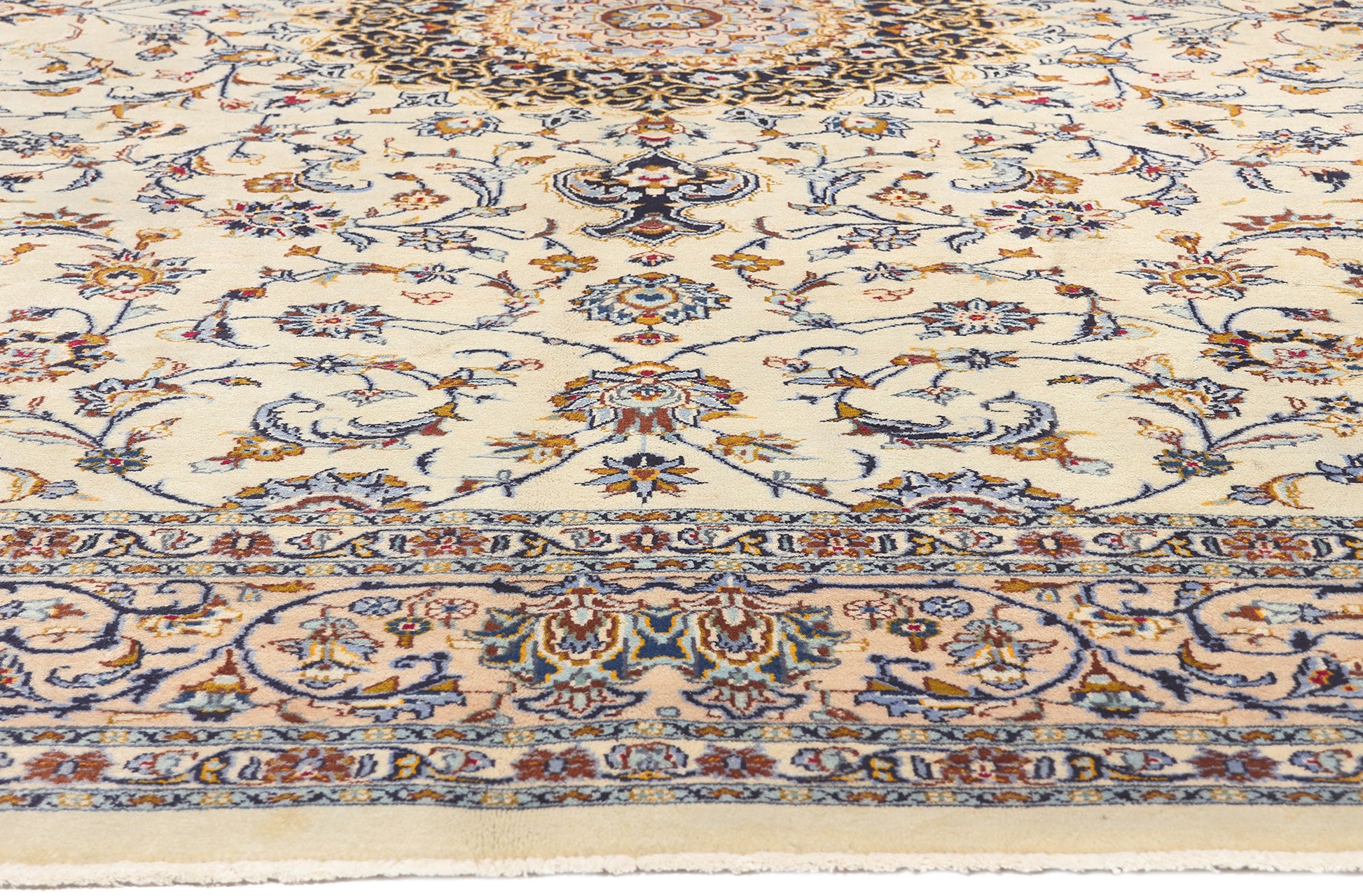 10 x 12 Vintage Persian Kashan Rug 75898