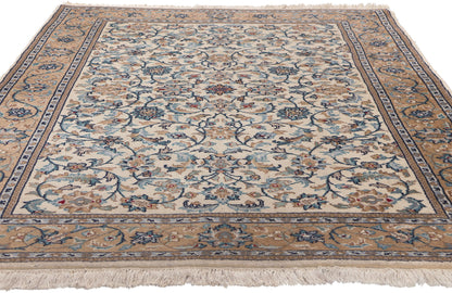4 x 6 Vintage Indian Kashan Rug 78691