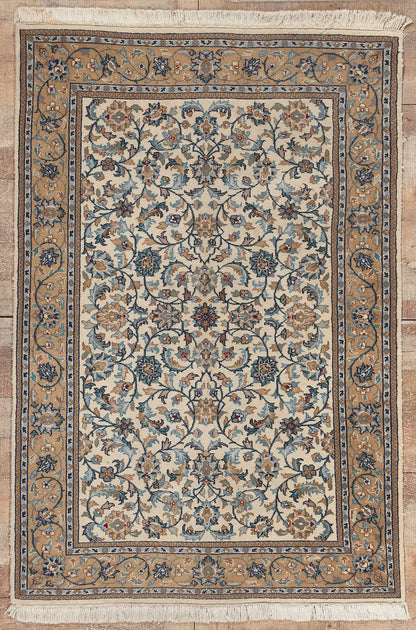 4 x 6 Vintage Indian Kashan Rug 78691