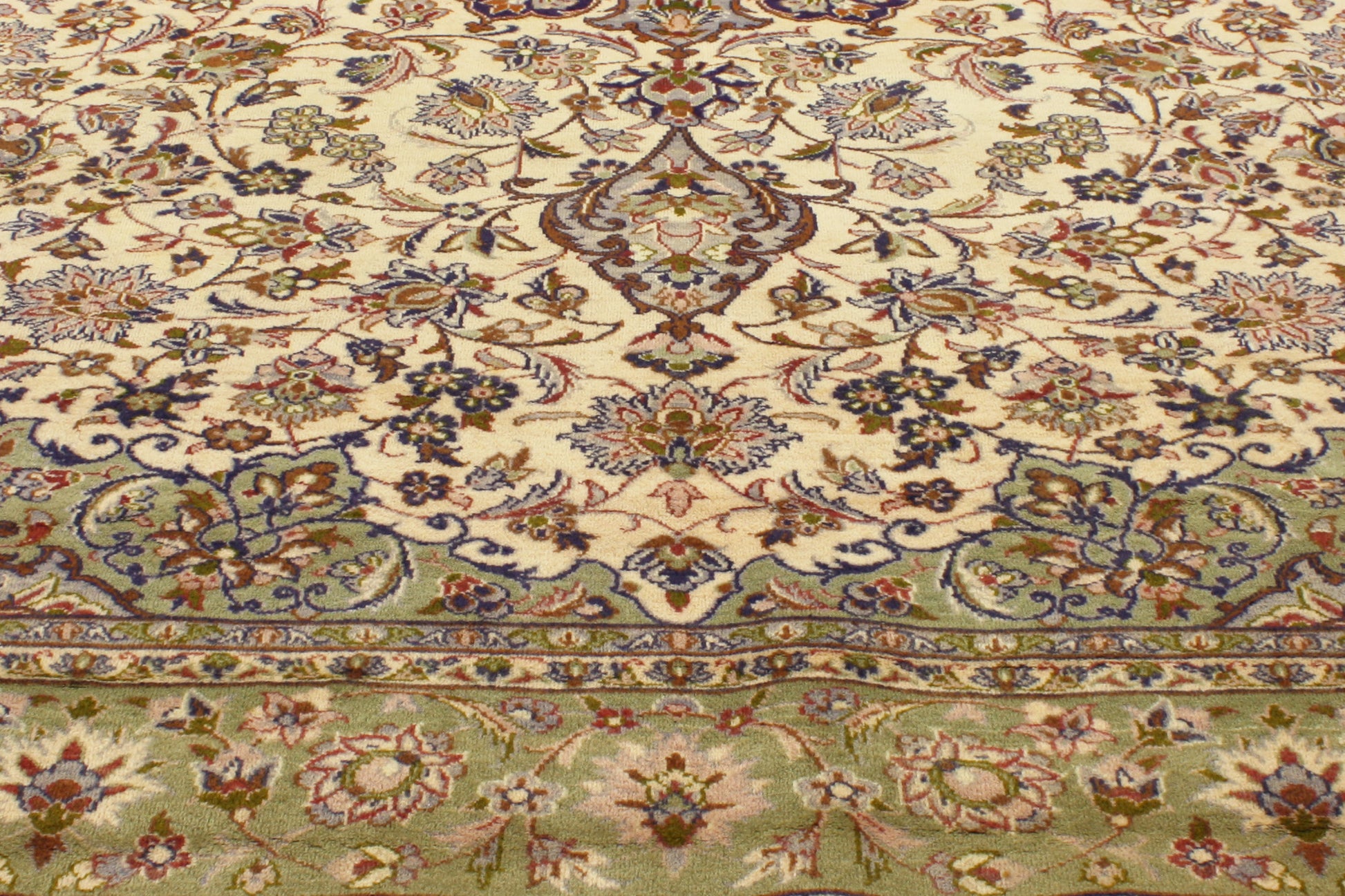 9 x 13 Vintage Persian Kashan Rug 76858