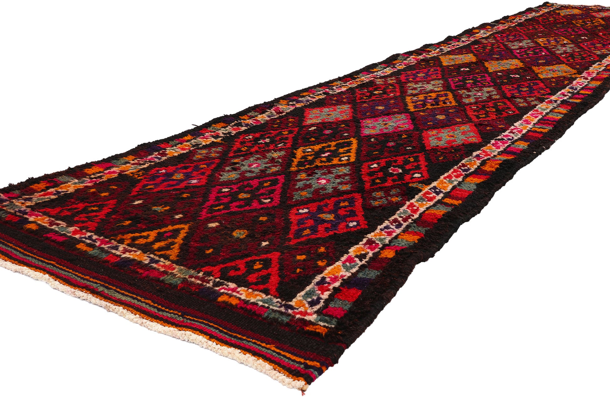 3 x 13 Vintage Kurdish Tribal Rug 53891
