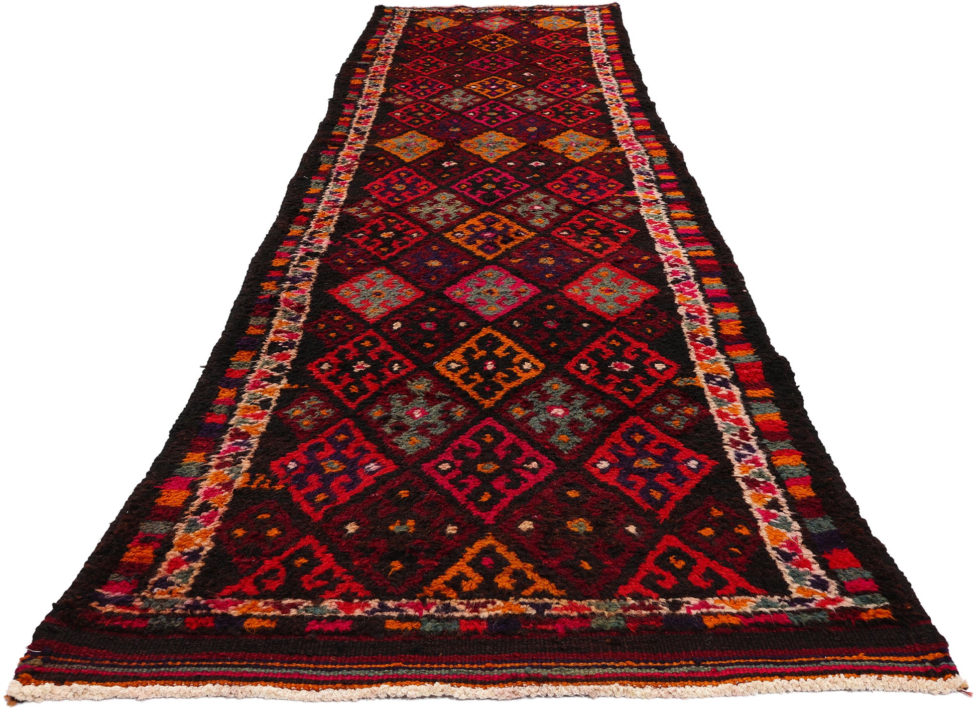3 x 13 Vintage Kurdish Tribal Rug 53891