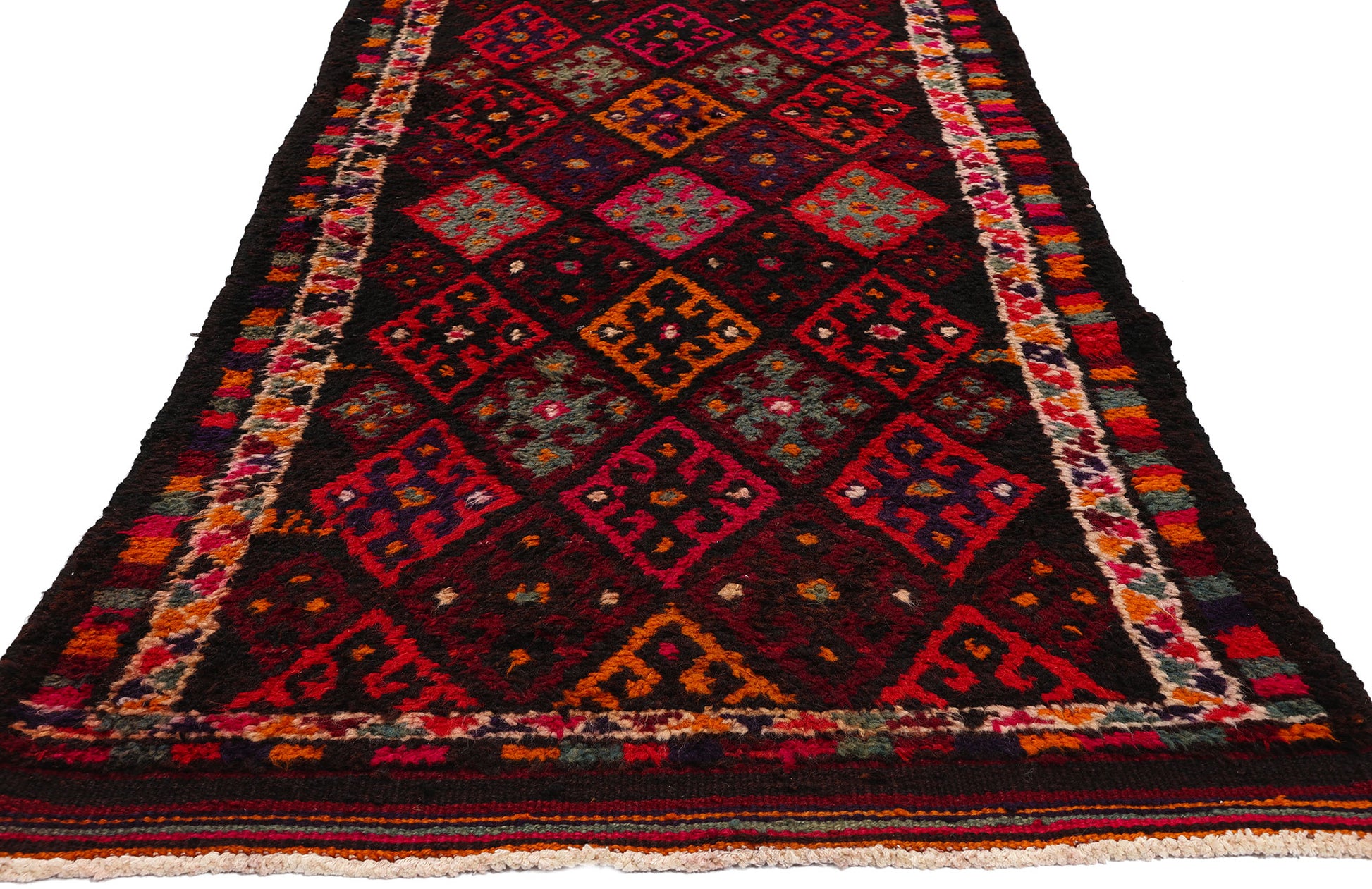 3 x 13 Vintage Kurdish Tribal Rug 53891