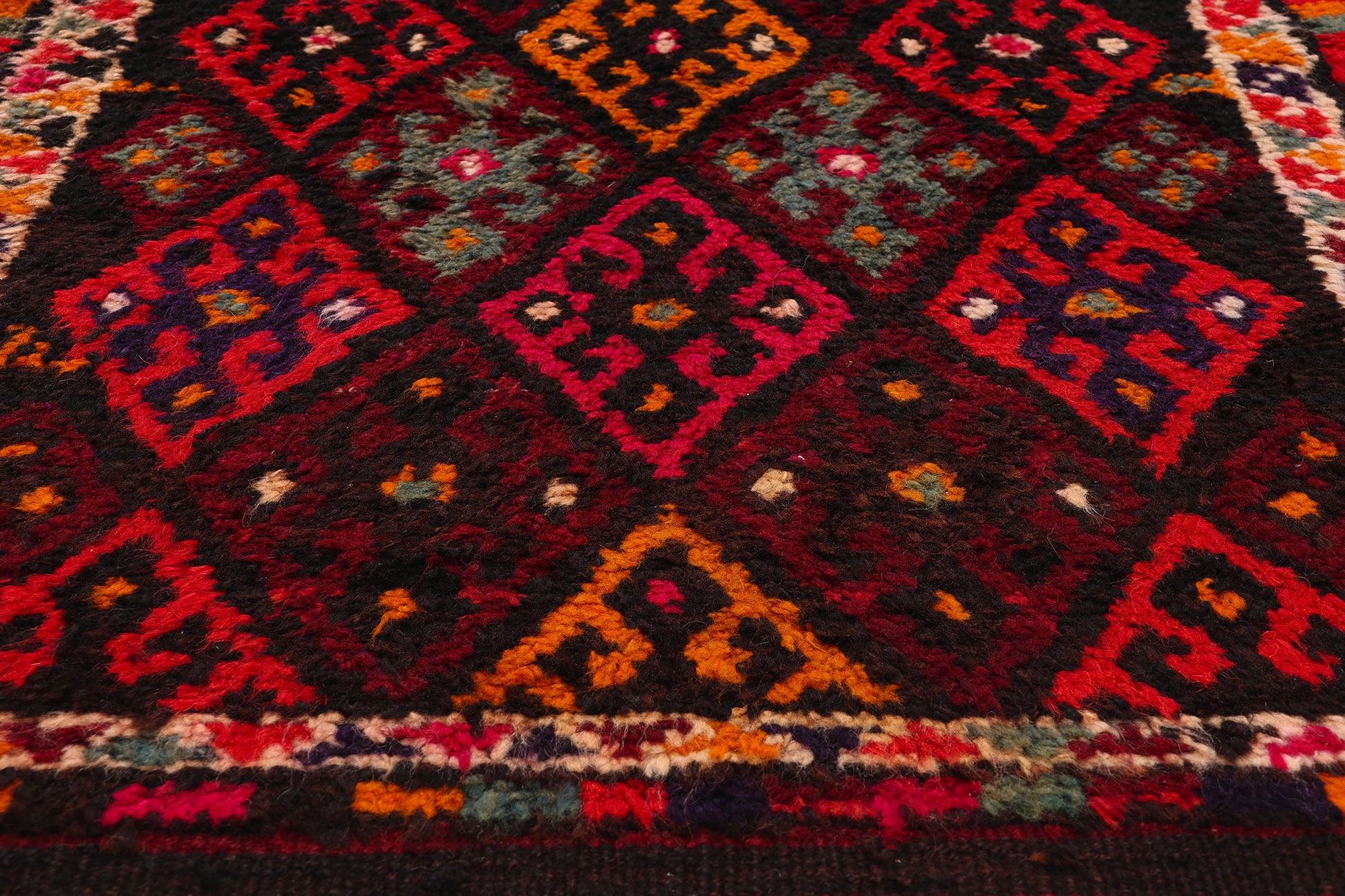 3 x 13 Vintage Kurdish Tribal Rug 53891