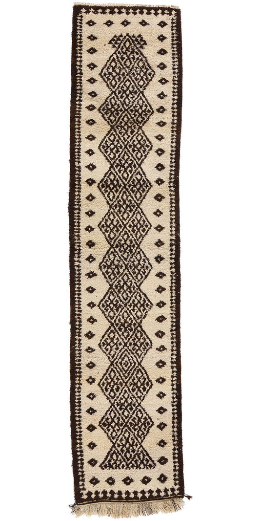 3 x 14 Neutral Vintage Kurdish Rug 53895