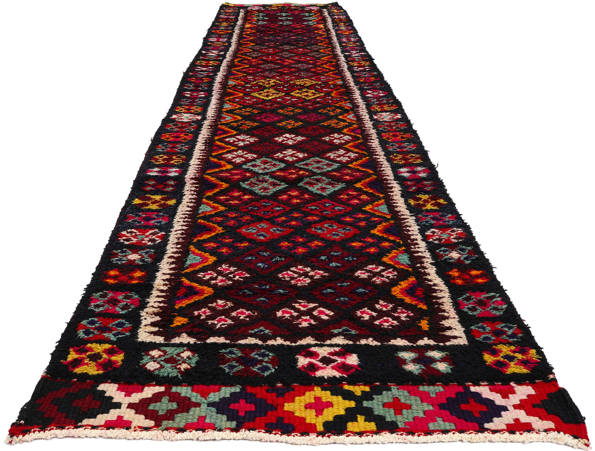 3 x 16 Vintage Kurdish Tribal Rug 53890