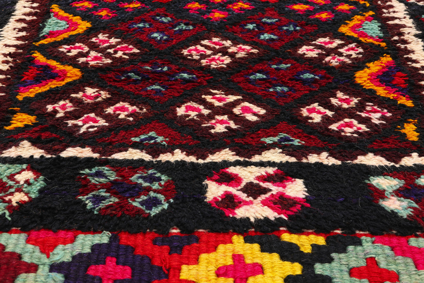 3 x 16 Vintage Kurdish Tribal Rug 53890