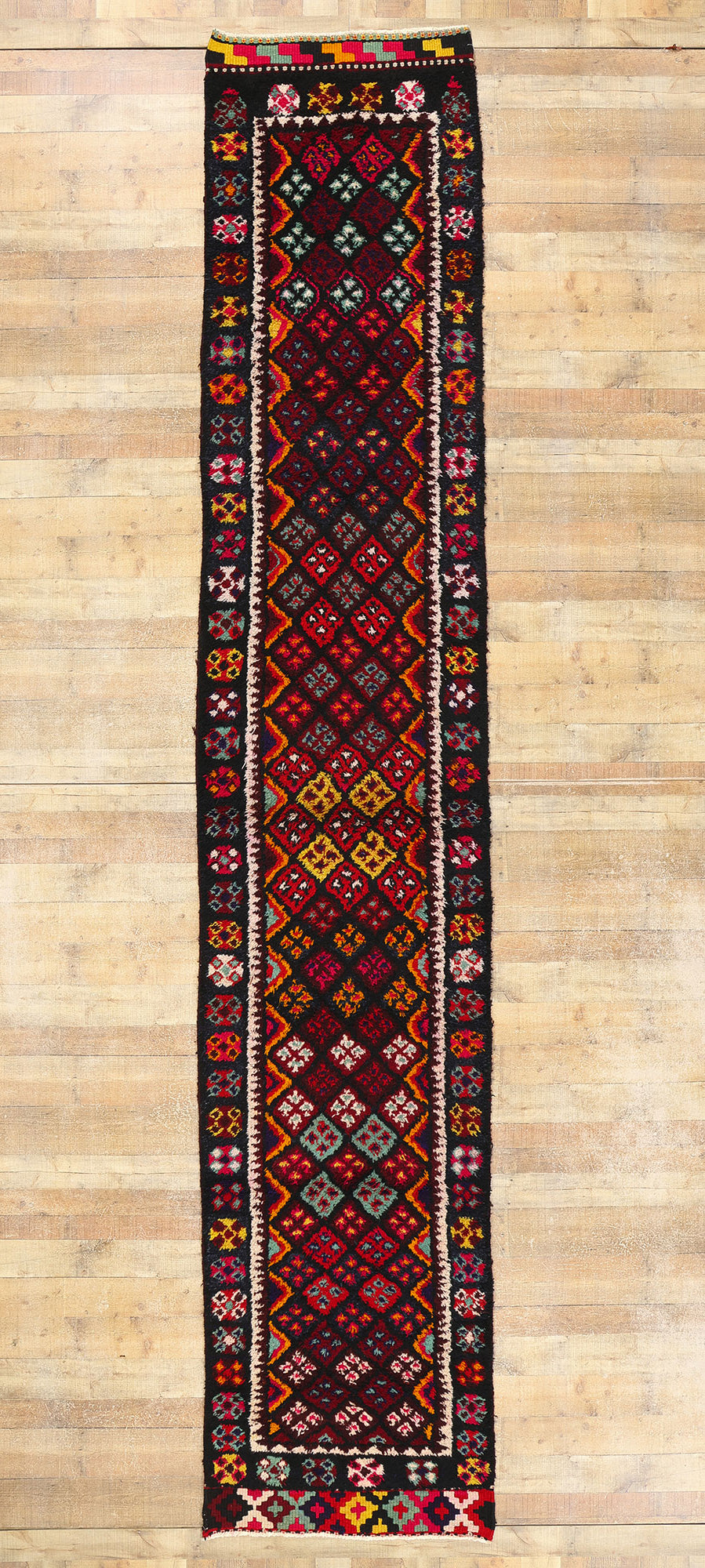 3 x 16 Vintage Kurdish Tribal Rug 53890