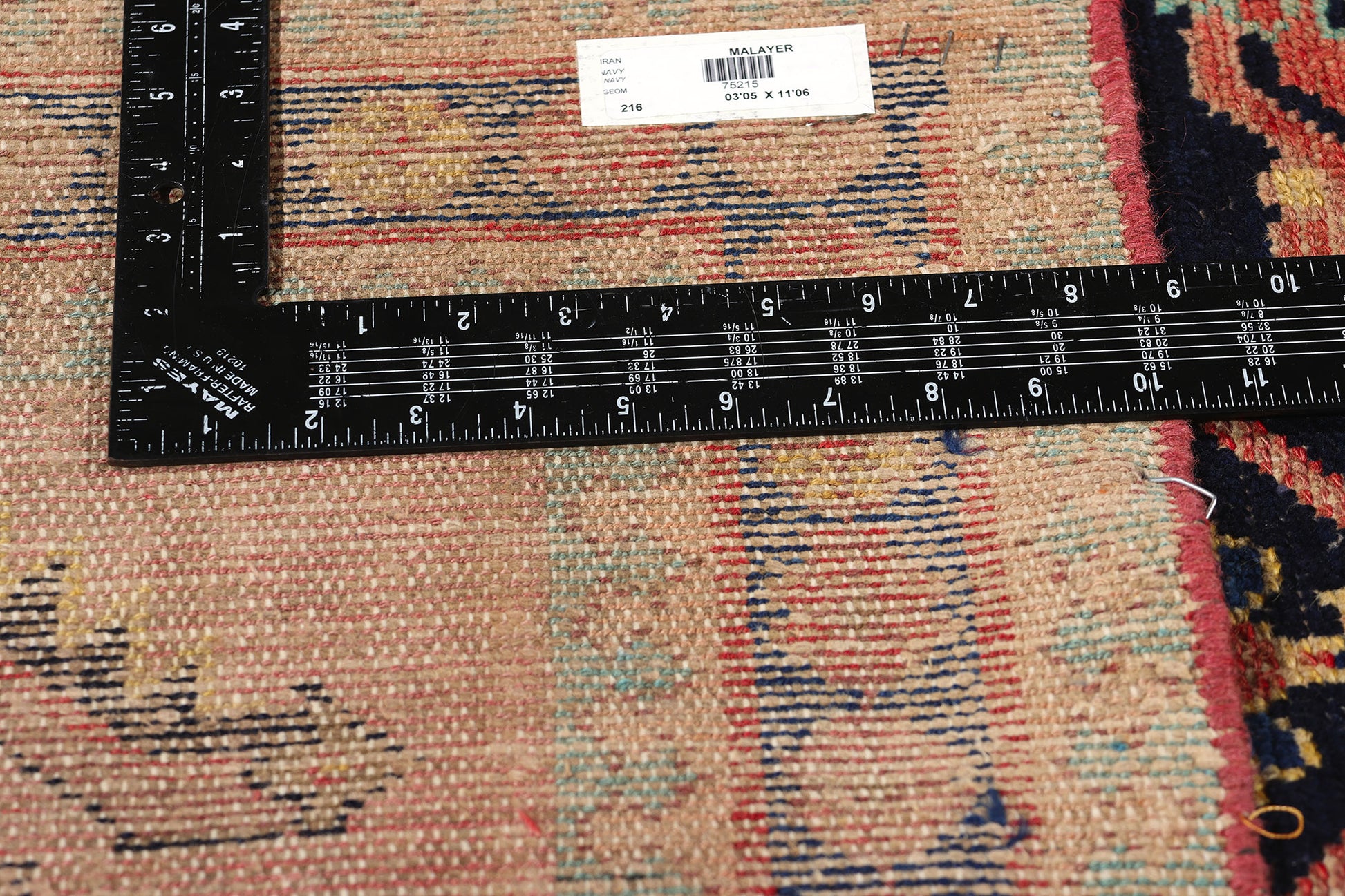3 x 11 Vintage Persian Malayer Rug 75215