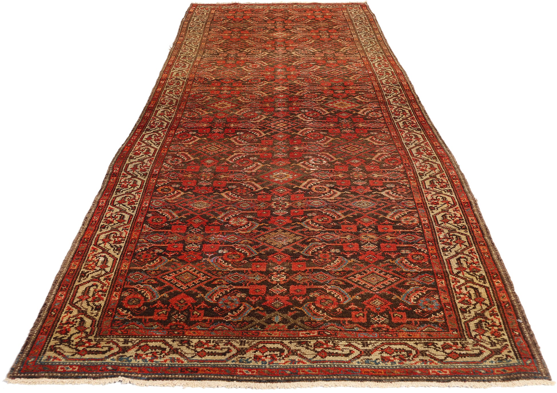 4 x 11 Vintage Persian Malayer Rug 76427