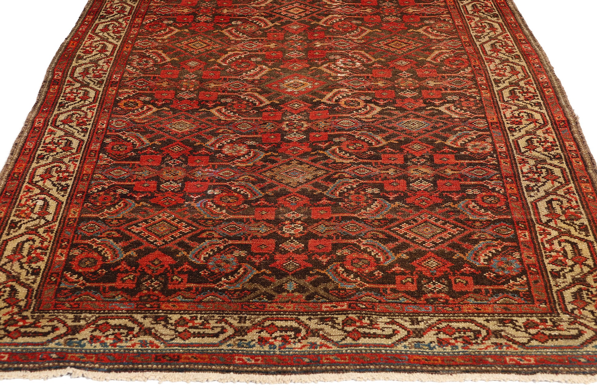 4 x 11 Vintage Persian Malayer Rug 76427