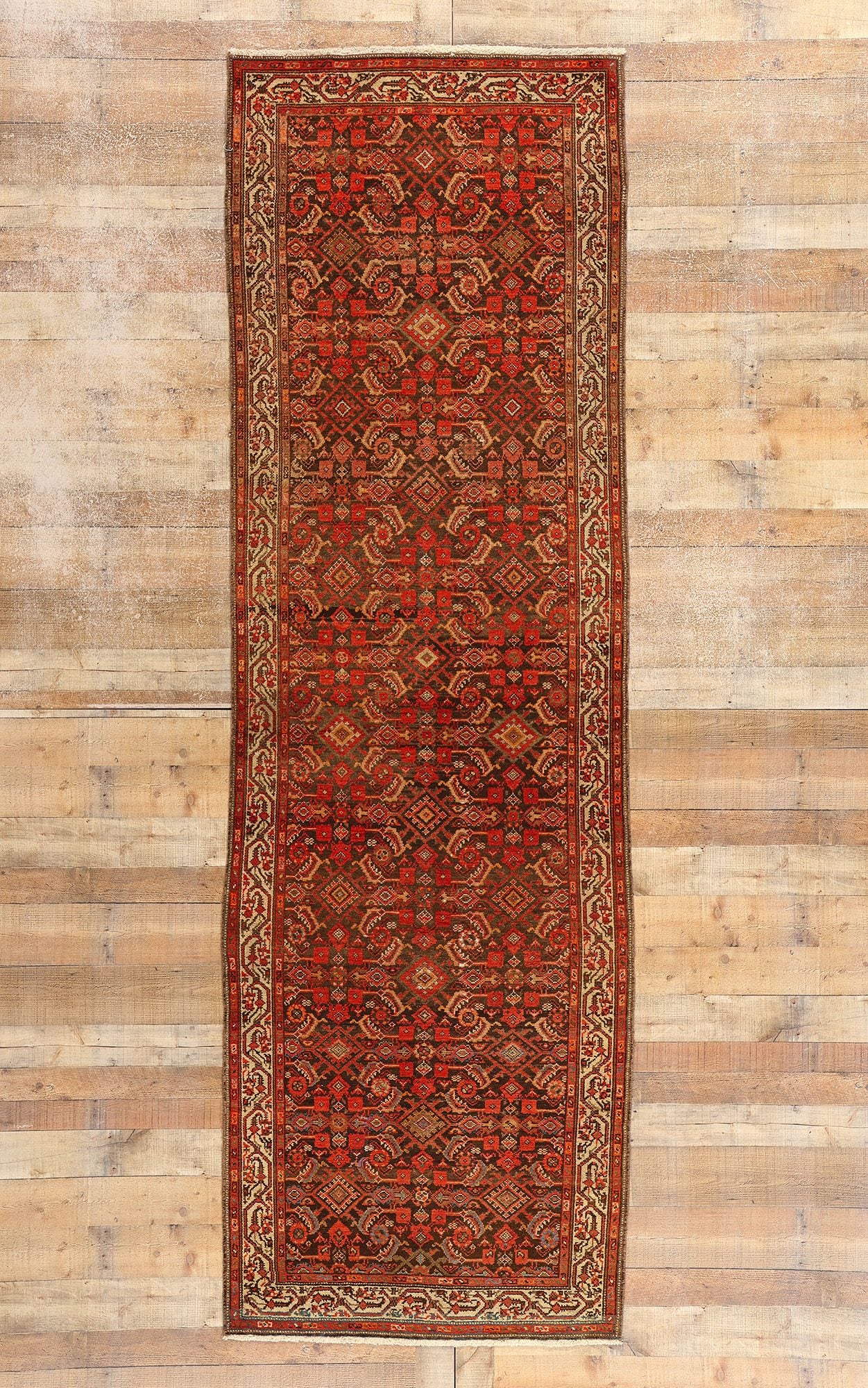 4 x 11 Vintage Persian Malayer Rug 76427