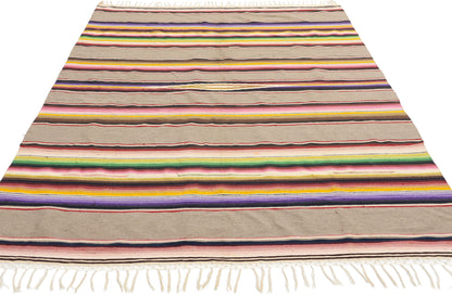4 x 7 Vintage Mexican Saltillo Serape Blanket 78788