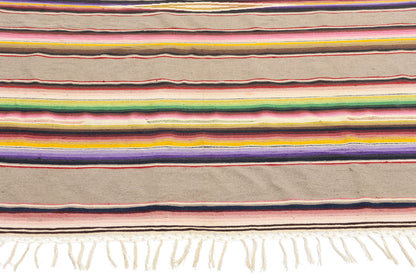 4 x 7 Vintage Mexican Saltillo Serape Blanket 78788