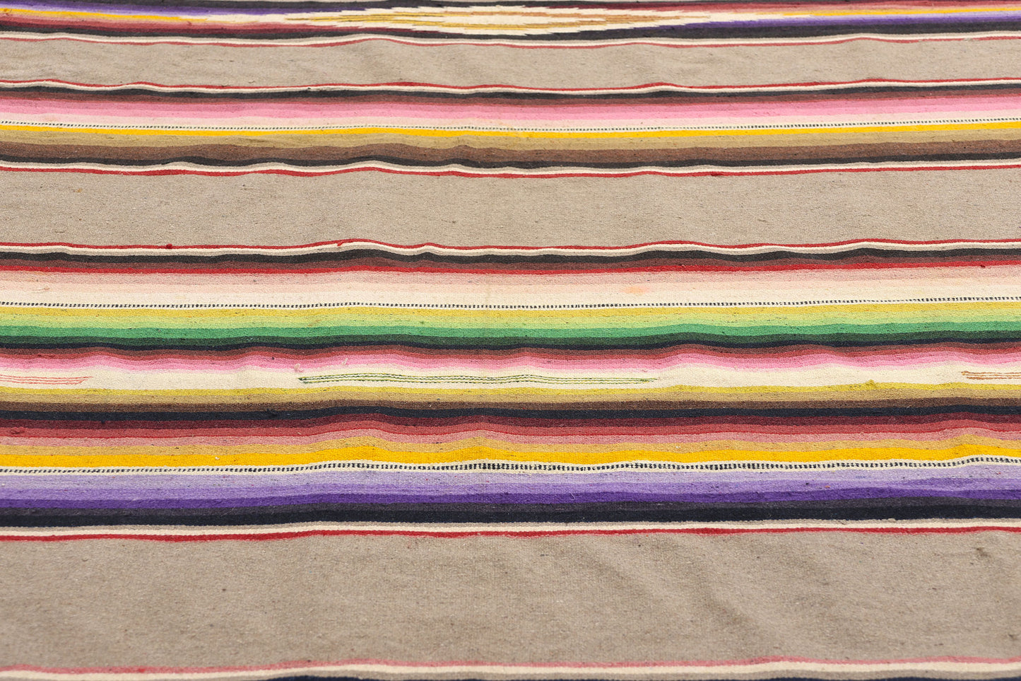4 x 7 Vintage Mexican Saltillo Serape Blanket 78788
