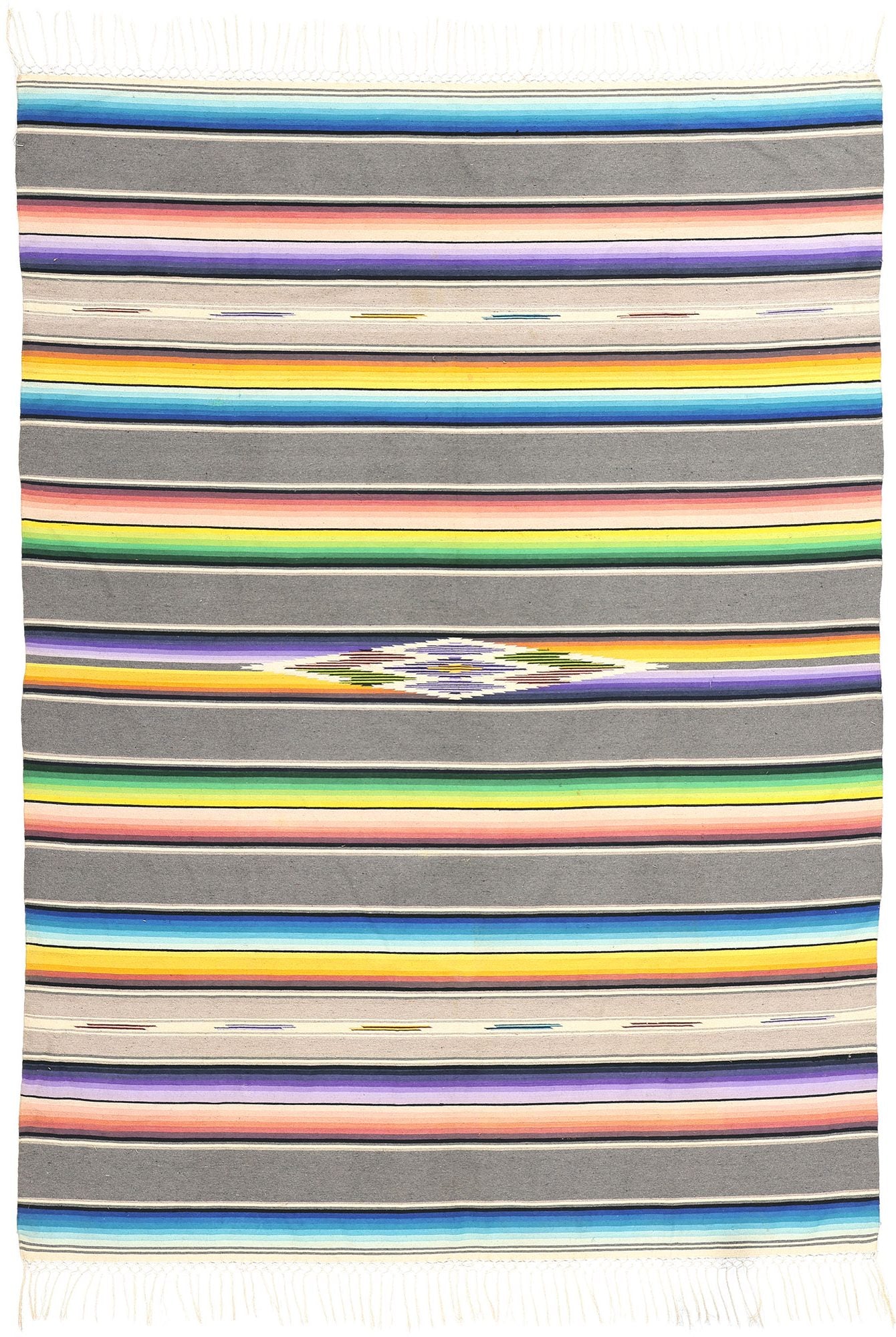 6 x 8 Vintage Mexican Saltillo Serape Blanket 78787