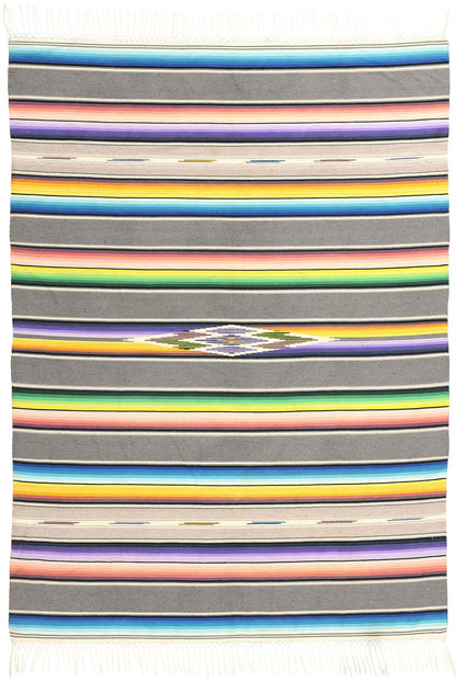 6 x 8 Vintage Mexican Saltillo Serape Blanket 78787