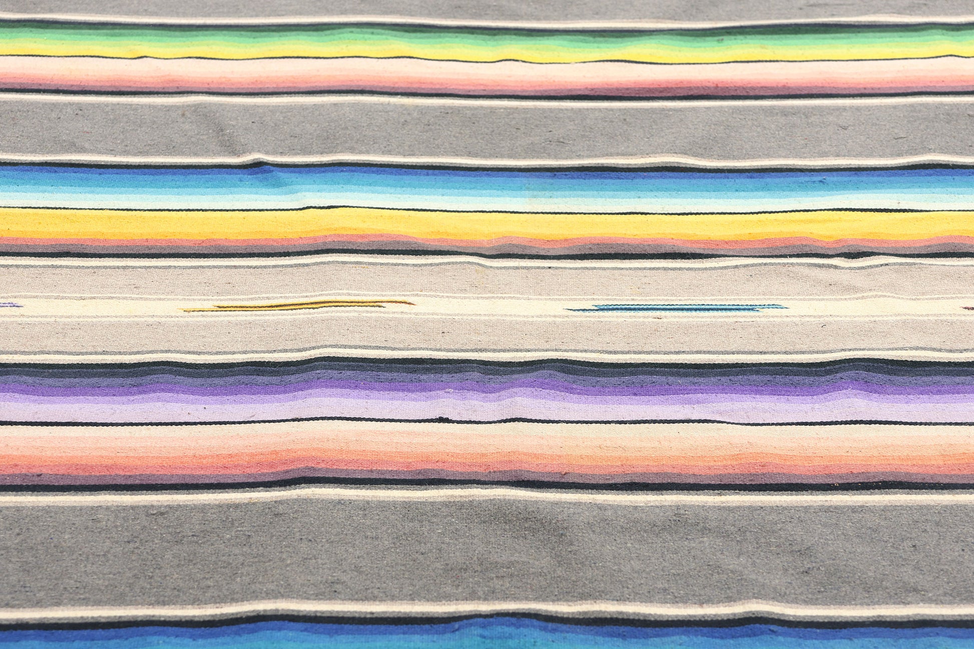 6 x 8 Vintage Mexican Saltillo Serape Blanket 78787