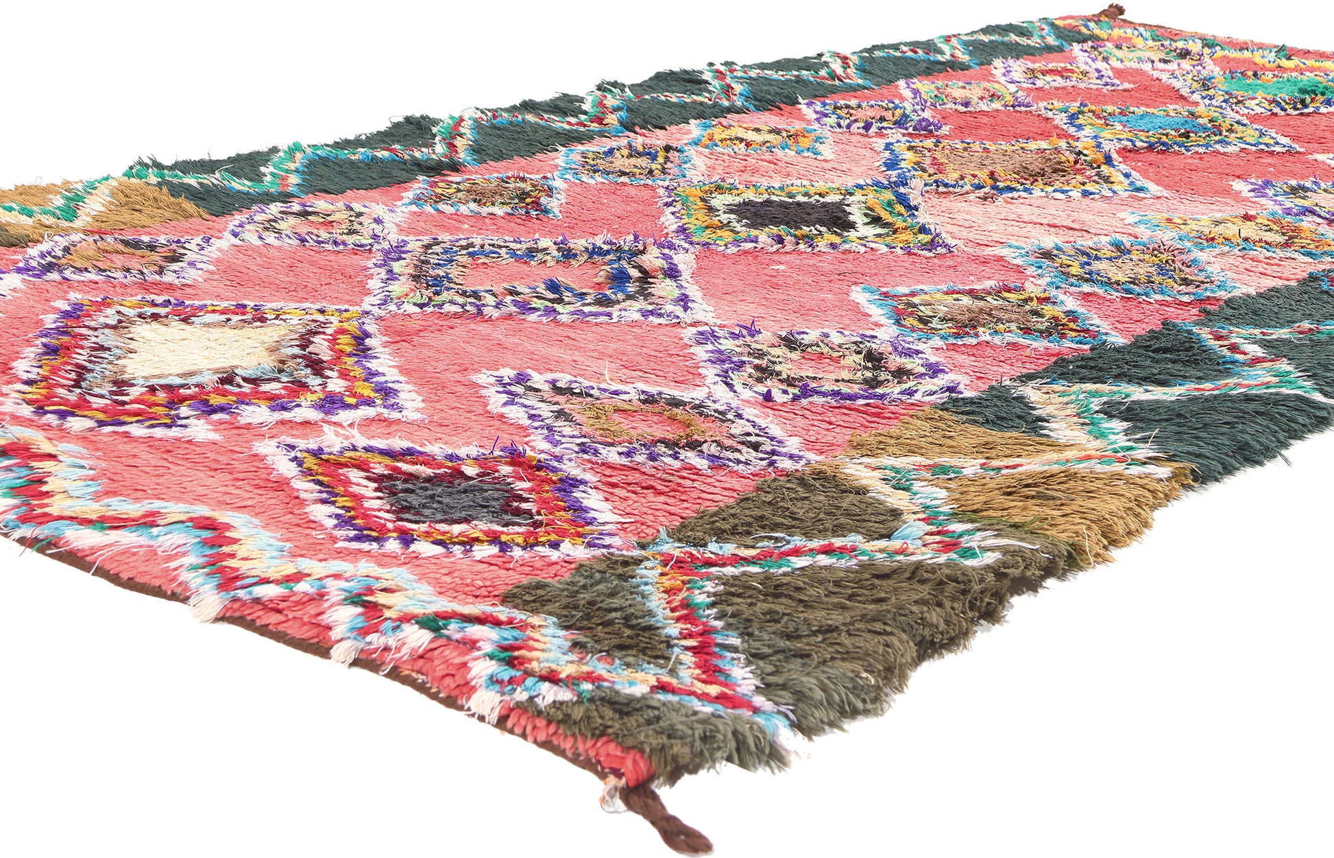 5 x 8 Vintage Moroccan Azilal Rag Rug 20387