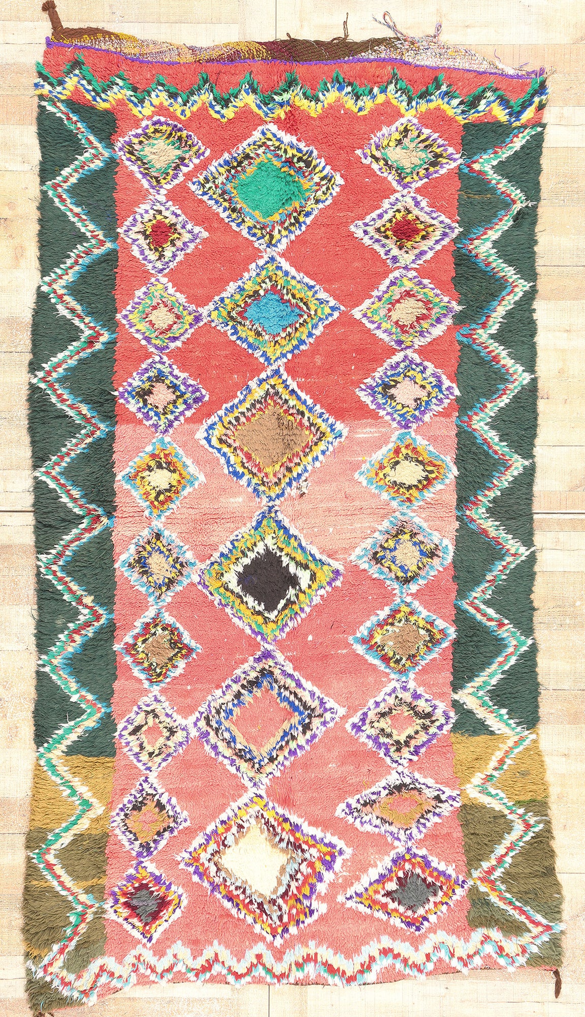 5 x 8 Vintage Moroccan Azilal Rag Rug 20387