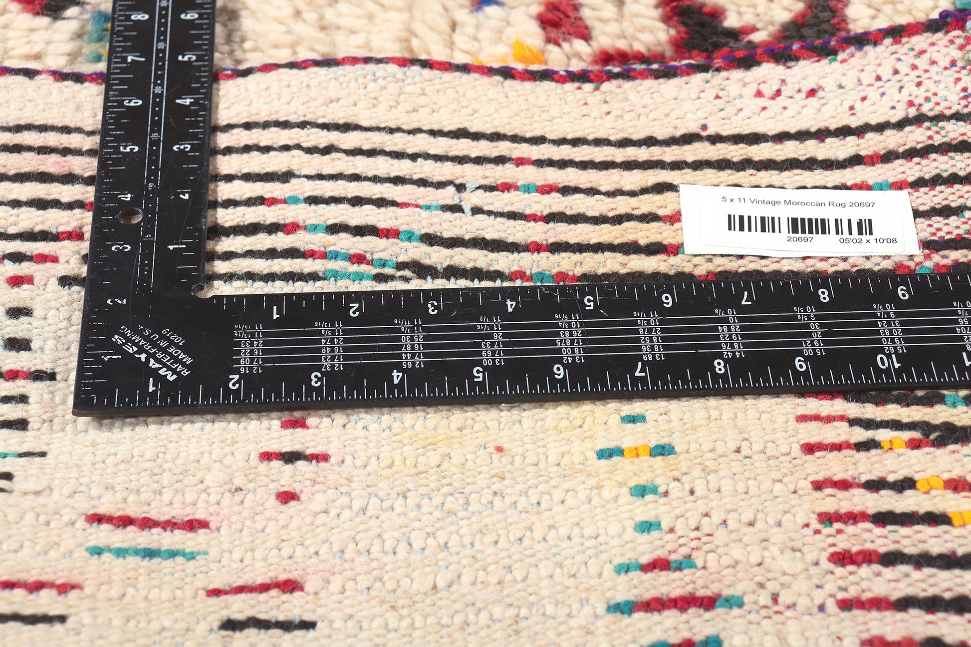 5 x 11 Vintage Moroccan Azilal Rug 20697