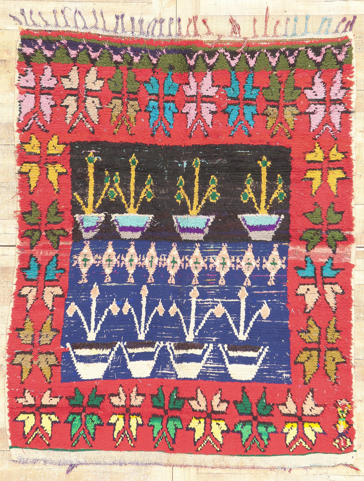 5 x 6 Vintage Moroccan Azilal Rug 20433