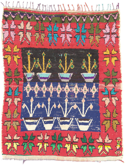 5 x 6 Vintage Moroccan Azilal Rug 20433