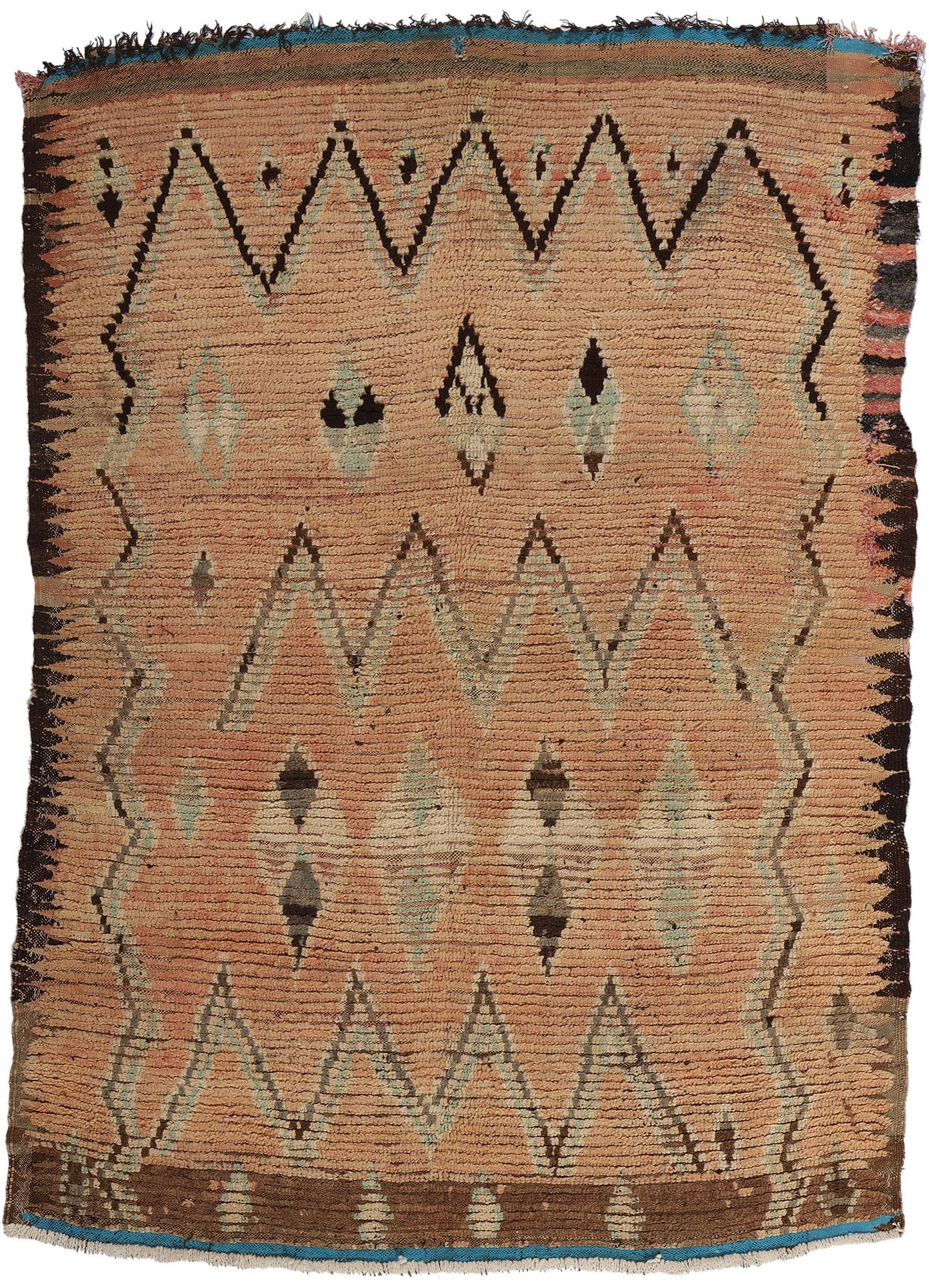 5 x 7 Vintage Earth-Tone Moroccan Azilal Rug 21725