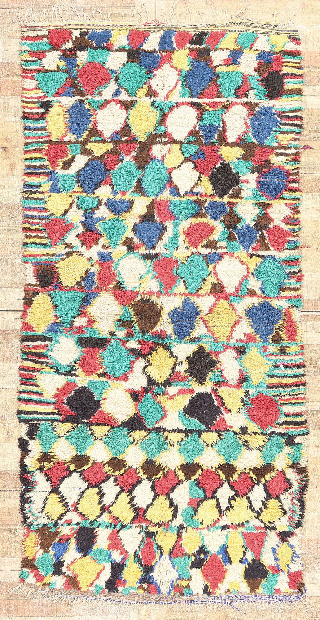 5 x 9 Vintage Moroccan Azilal Rag Rug 20516